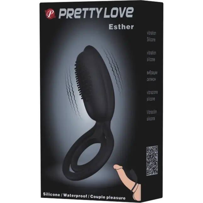 Эрекционное кольцо с клиторальной щеточкой Esther - Pretty Love. Фотография 6.