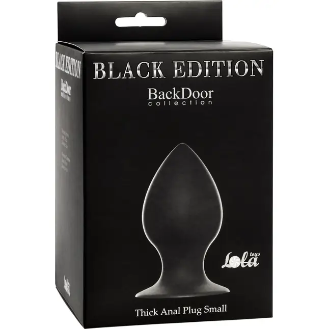 Чёрная анальная пробка Thick Anal Plug Small - 7,8 см - Back Door Collection Black Edition. Фотография 2.