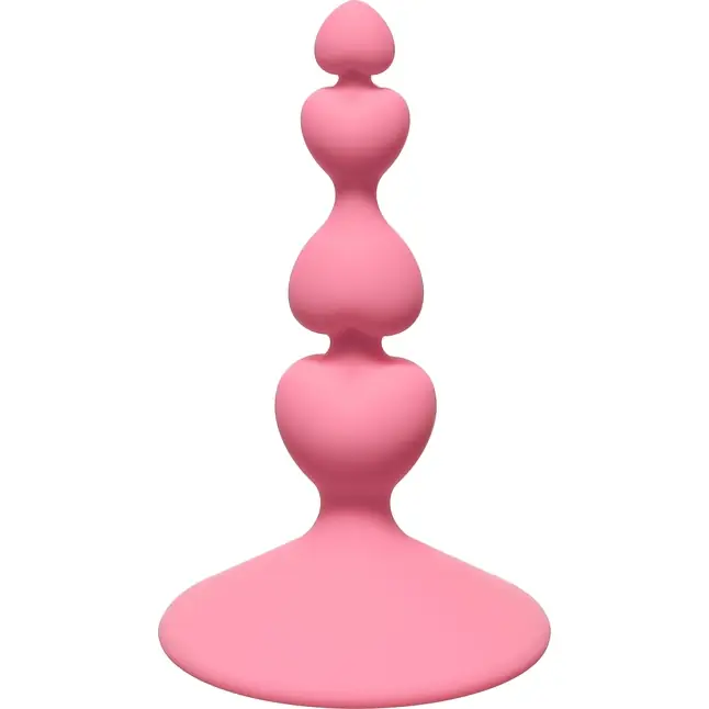 Розовая анальная пробка Sweetheart Plug Pink - 10 см - First Time