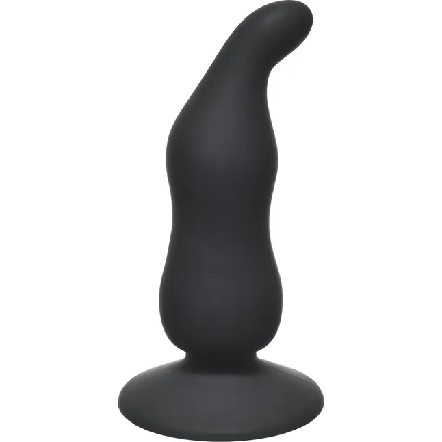 Чёрная анальная пробка Waved Anal Plug Black - 11 см - First Time