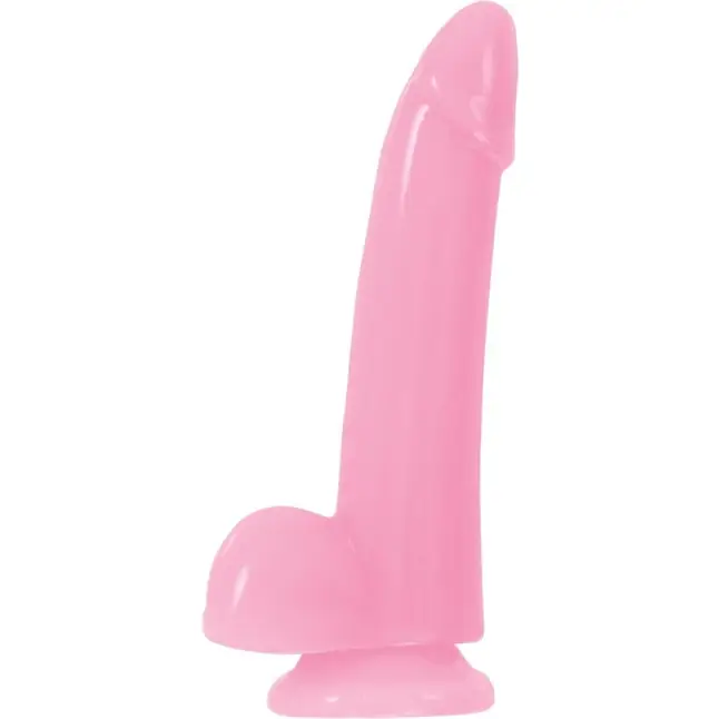 Розовый фаллоимитатор на присоске Firefly Smooth Glowing Dong 5 Pink - 14,5 см - Firefly