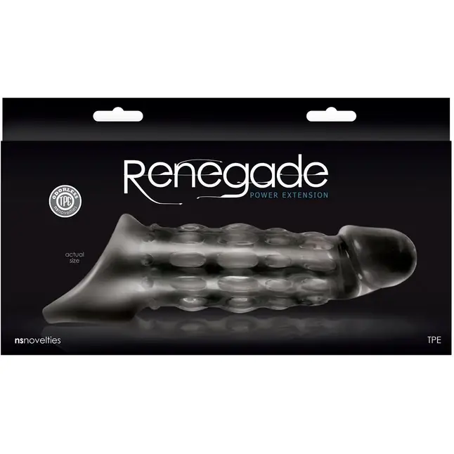 Фактурная насадка с закрытой головкой и подхватом Renegade Power Extension - 21 см - Renegade. Фотография 2.
