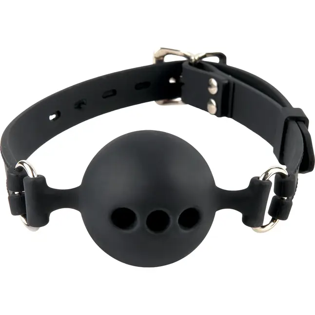 Силиконовый кляп-шар с отверстиями для дыхания Silicone Breathable Ball Gag Small - Fetish Fantasy Extreme