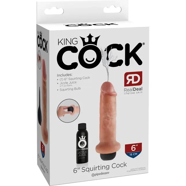 Фаллоимитатор с имитацией семяизвержения 6 Squirting Cock - 17,8 см - King Cock. Фотография 7.