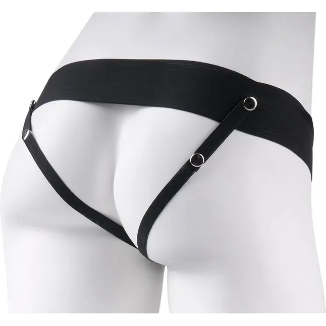 Флуоресцентный полый страпон унисекс с вибрацией For Him or Her ​Vibrating Hollow Strap-On - 15 см - Fetish Fantasy Series. Фотография 3.