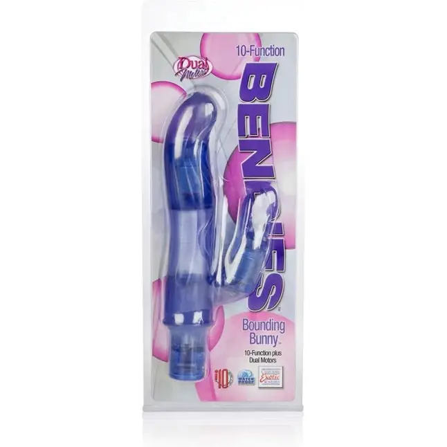 Фиолетовый вибромассажер 10-Function Bendie Bounding Bunny Vibes - 22,8 см - Bendies. Фотография 4.