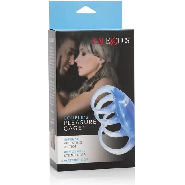 Голубая насадка с вибрацией Couple s Pleasure Cage - Couples Enhancers. Фотография 2.