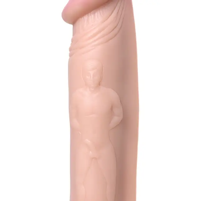 Фаллоимитатор с фигурками мужчины и женщины на стволе - 23 см - RealStick Nude. Фотография 10.