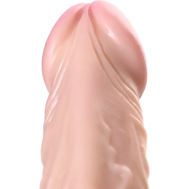 Реалистичный изогнутый фаллоимитатор на присоске - 21 см - RealStick Nude. Фотография 10.