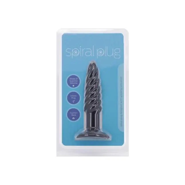 Анальная пробка с винтообразными ребрышками Spiral Plug - 11 см