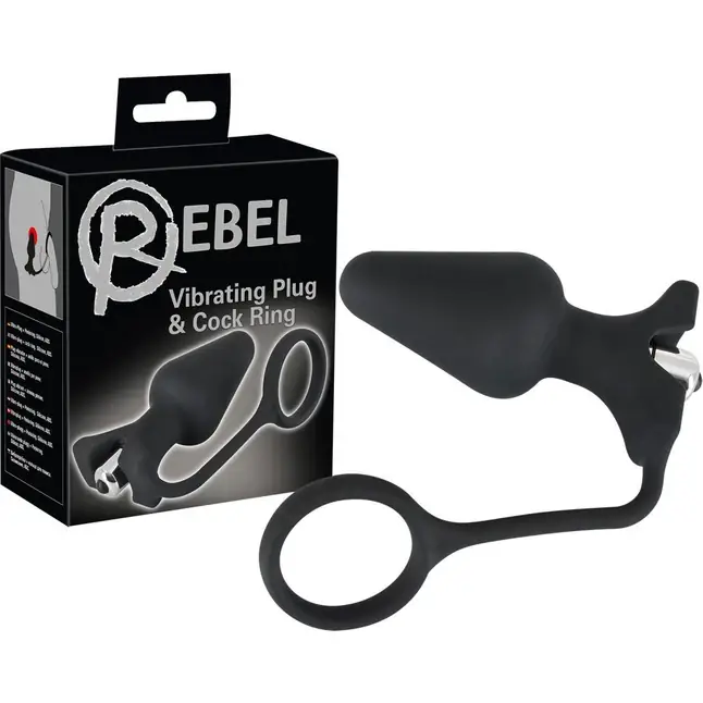 Эрекционное кольцо с анальной вибропробкой Rebel - You2Toys