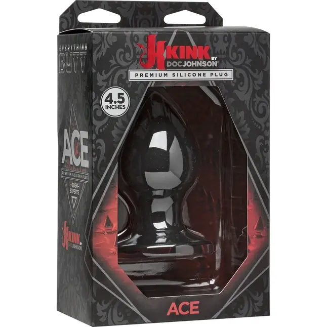 Чёрная анальная пробка Kink Ace Silicone Plug 4.5 - 11,43 см - Kink. Фотография 2.