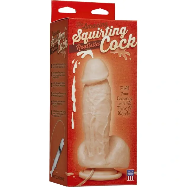Фаллоимитатор с имитацией семяизвержения The Amazing Squirting Realistic Cock - 18,8 см - The Realistic Cock. Фотография 9.