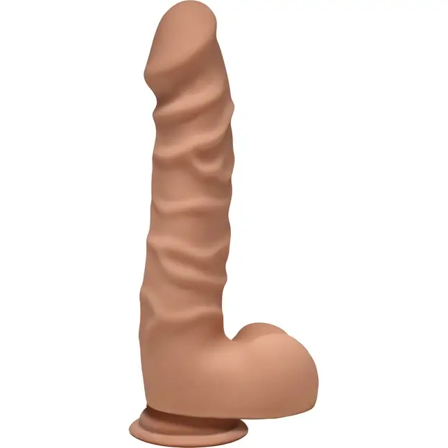 Фаллоимитатор на присоске Ragin D ULTRASKYN 7.5 with Balls Caramel - 19 см - The D