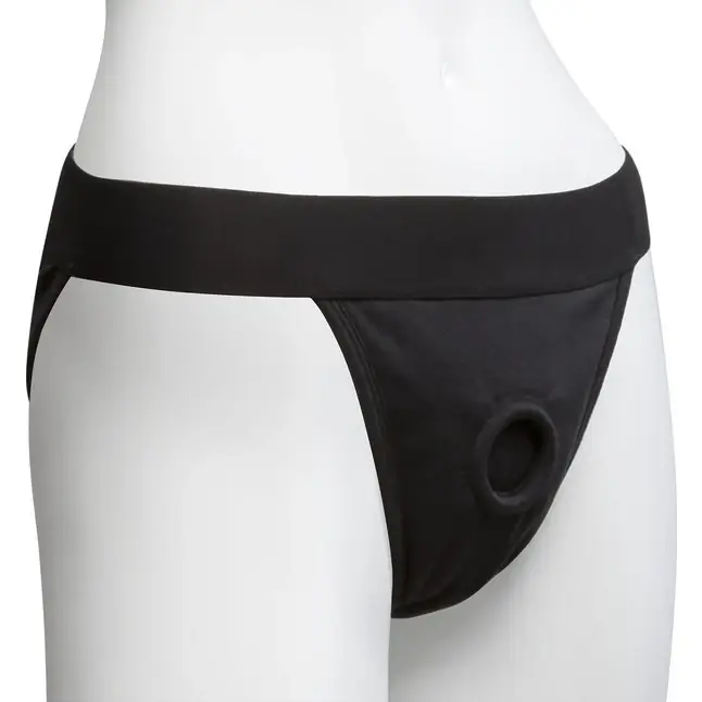 Трусики с плугом Vac-U-Lock Panty Harness with Plug Full Back - S/M - Vac-U-Lock. Фотография 3.