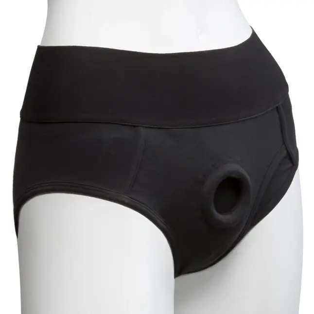 Трусики-брифы с плугом Vac-U-Lock Panty Harness with Plug Briefs - S/M - Vac-U-Lock. Фотография 3.
