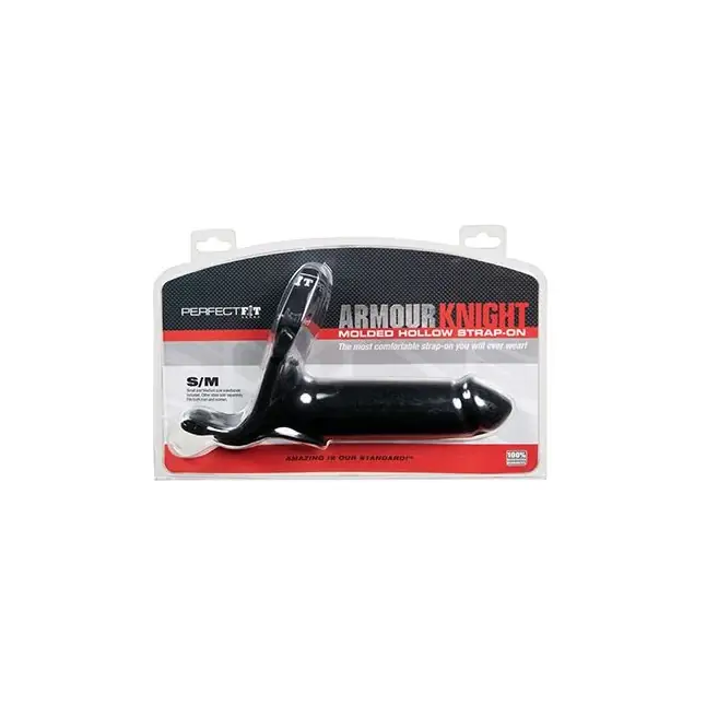 Чёрный фаллопротез Perfect Fit Armour Knight XL размера S/M - 17,8 см. Фотография 4.