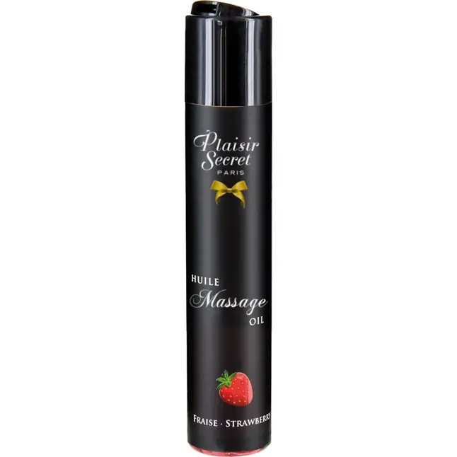 Массажное масло с ароматом клубники Huile de Massage Gourmande Fraise des Bois - 59 мл. Фотография 3.