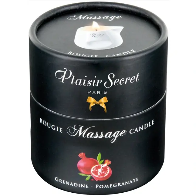 Массажная свеча с ароматом граната Bougie de Massage Gourmande Grenadine - 80 мл. Фотография 2.