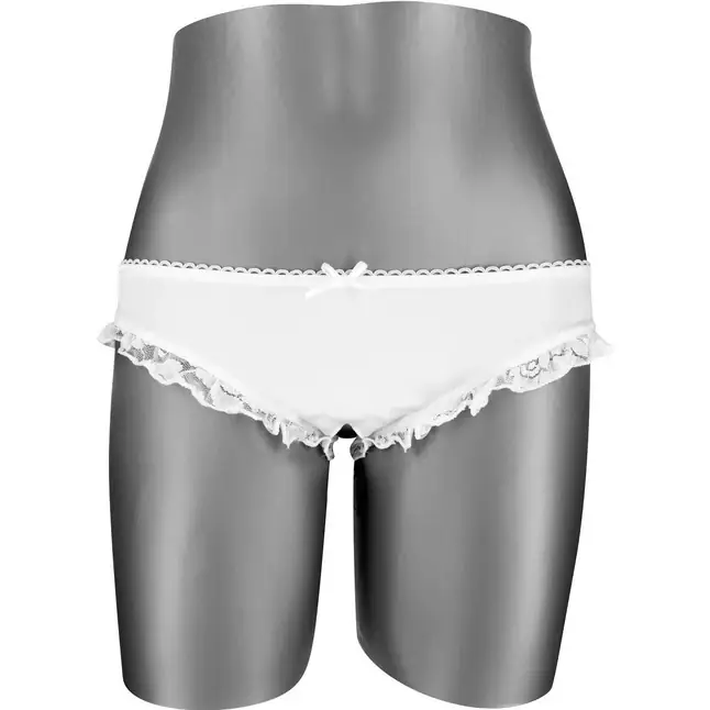 Трусики с доступом Tania с оборками и кружевной задней частью. Фотография 4.