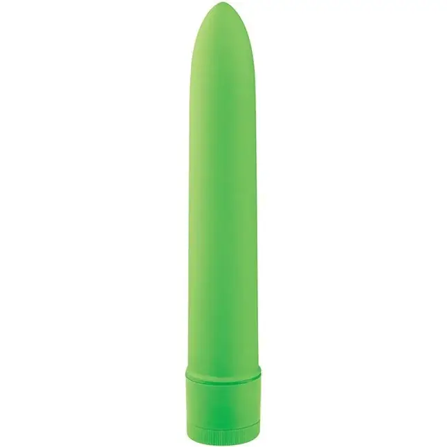 Зелёный классический вибратор BASICX MULTISPEED VIBRATOR GREEN 7INCH - 18 см - BasicX