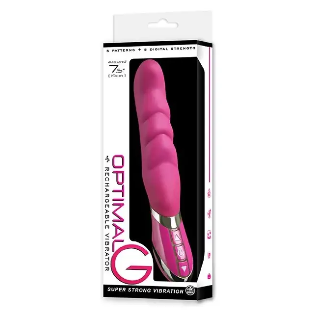 Розовый вибратор для G-стимуляции OPTIMAL G 7.5INCH RECHARGEABLE VIBRATOR - 19 см - Optimal G. Фотография 2.