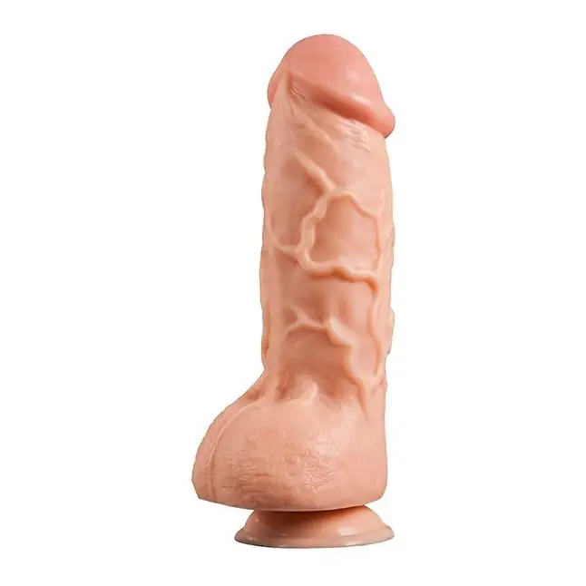 Телесный фаллоимитатор 10INCH GIANT PVC DONG WITH SUCTION CUP - 25 см