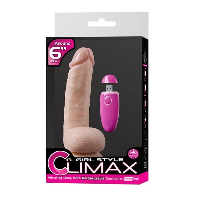 Перезаряжаемый вибратор G-GIRL 6INCH PVC RECHARGEABLE VIBRATOR - 15,2 см - G-Girl. Фотография 2.