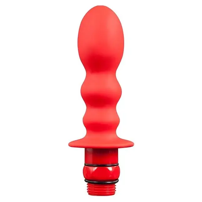 Красная фигурная насадка для душа HYDROBLAST 4INCH BUTTPLUG SHAPE DOUCHE