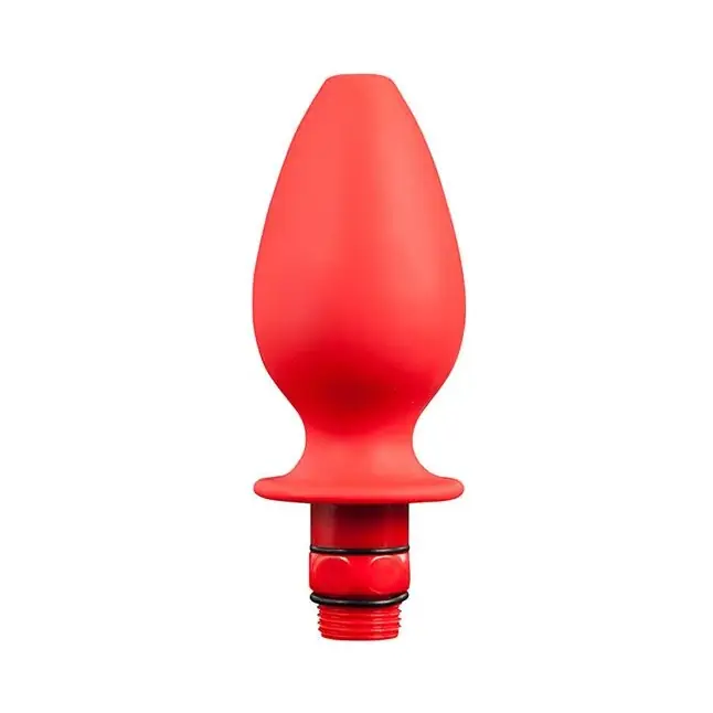Красная насадка для душа HYDROBLAST 4INCH BUTTPLUG SHAPE DOUCHE - 10,2 см