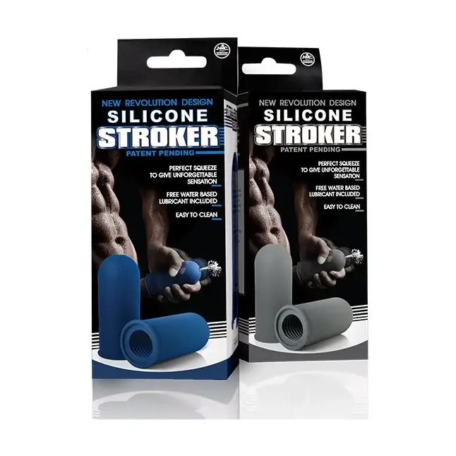 Синий мастурбатор с рёбрышками внутри SILICONE MASTURBATOR BLUE. Фотография 2.