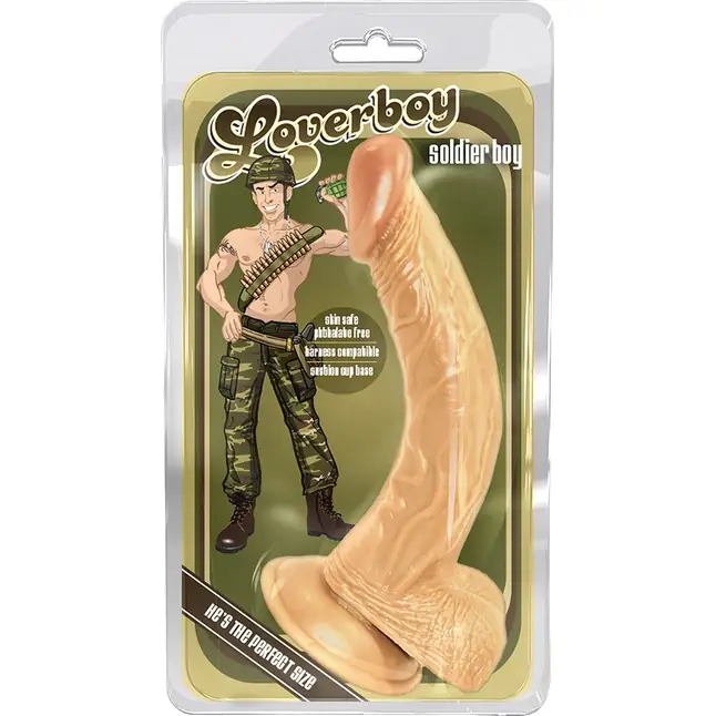Телесный фаллоимитатор Soldier boy - 20,3 см - Loverboy. Фотография 2.