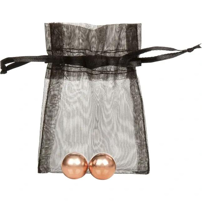 Золотистые вагинальные шарики Entice Weighted Kegel Balls - Entice. Фотография 3.