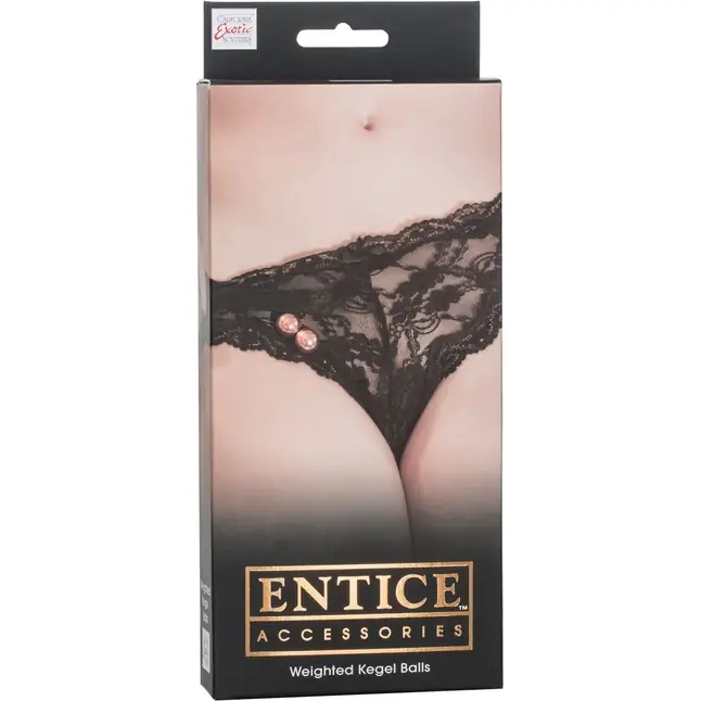 Золотистые вагинальные шарики Entice Weighted Kegel Balls - Entice. Фотография 5.