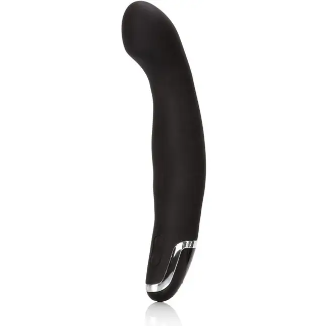 Чёрный стимулятор простаты с вибрацией Dr. Joel Silicone Smooth P - 16 см - Dr. Joel Kaplan