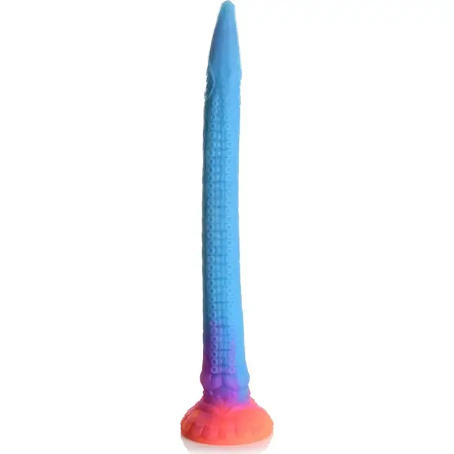 Фантазийный люминесцентный фаллоимитатор в форме змеи Makara Glow-in-the-Dark Silicone Snake Dildo - 46 см - Creature Cocks. Фотография 2.