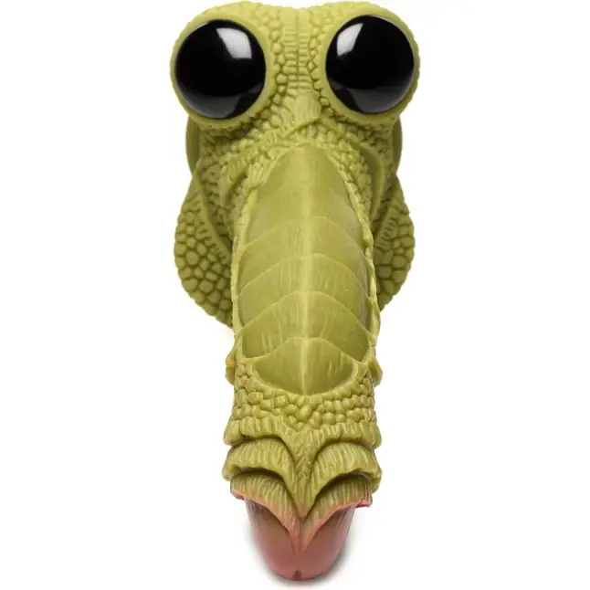 Фантазийный фаллоимитатор Swamp Monster Green Scaly Silicone Dildo - 23,9 см - Creature Cocks