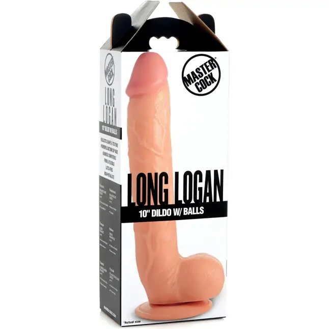 Телесный фаллоимитатор-гигант на присоске Long Logan 10’’ Dildo with Balls - 27,4 см - Master cock. Фотография 5.