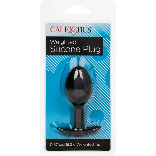 Черная анальная пробка из силикона Weighted Silicone Plug - 7,5 см - Anal Toys. Фотография 8.