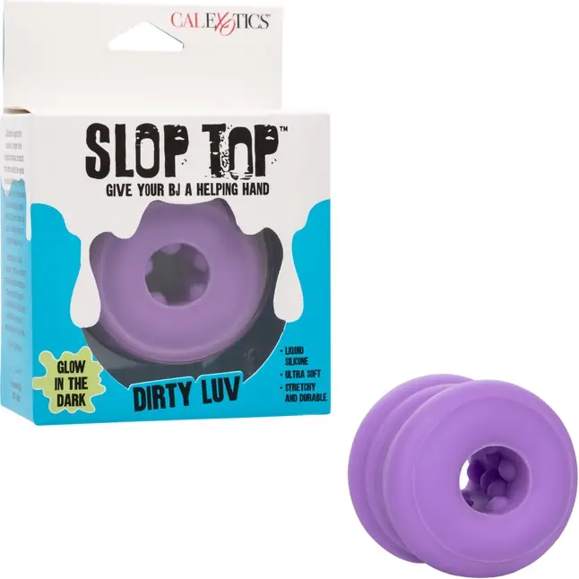 Фиолетовый мастурбатор-бампер из жидкого силикона Dirty Luv - Slop Top. Фотография 2.