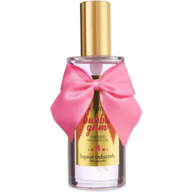 Разогревающее массажное масло Light My Fire Bubble Gum с ароматом бабл-гам - 100 мл. Фотография 2.