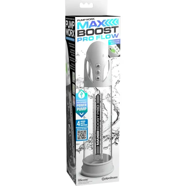 Белая вакуумная автоматическая помпа Max Boost Pro Flow - Pump Worx. Фотография 2.