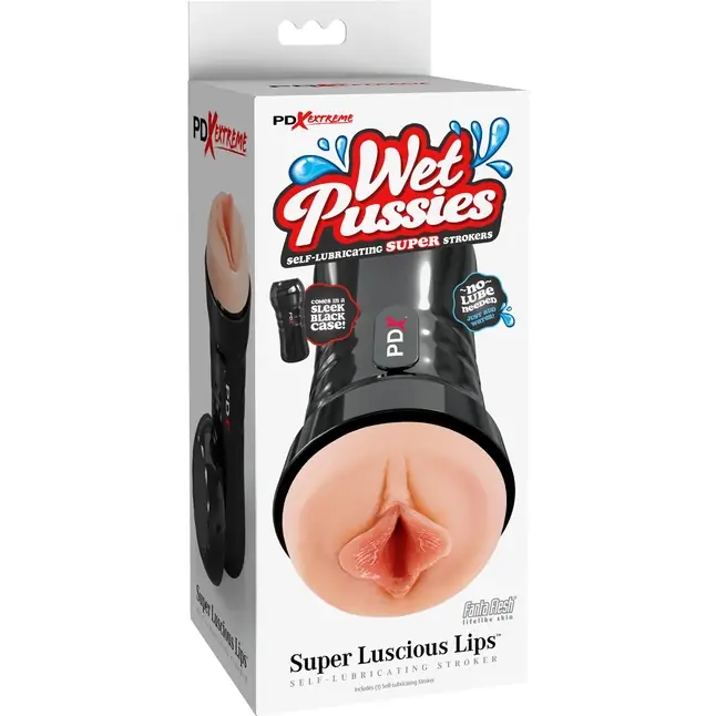Мастурбатор-вагина в колбе Super Luscious Lips - PDX Extreme. Фотография 2.