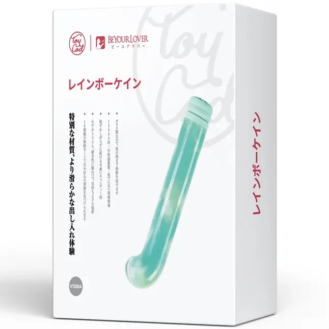 Зеленый компактный вибратор из стекла Magic Cane - 12 см. Фотография 2.