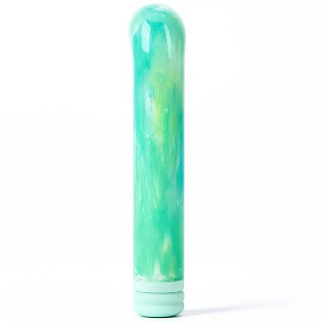 Зеленый компактный вибратор из стекла Magic Cane - 12 см. Фотография 3.