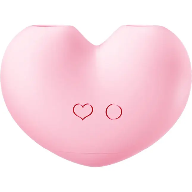 Розовый вакуумный стимулятор Heart в форме сердца. Фотография 3.