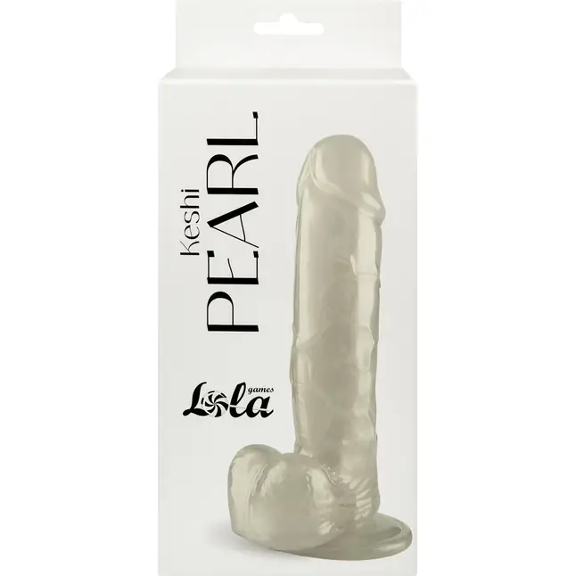 Белый перламутровый фаллоимитатор Keshi - 19 см - Pearl. Фотография 2.