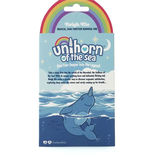 Голубой вибромассажер Unihorn of the Sea Neigh Mo для точечной стимуляции. Фотография 9.