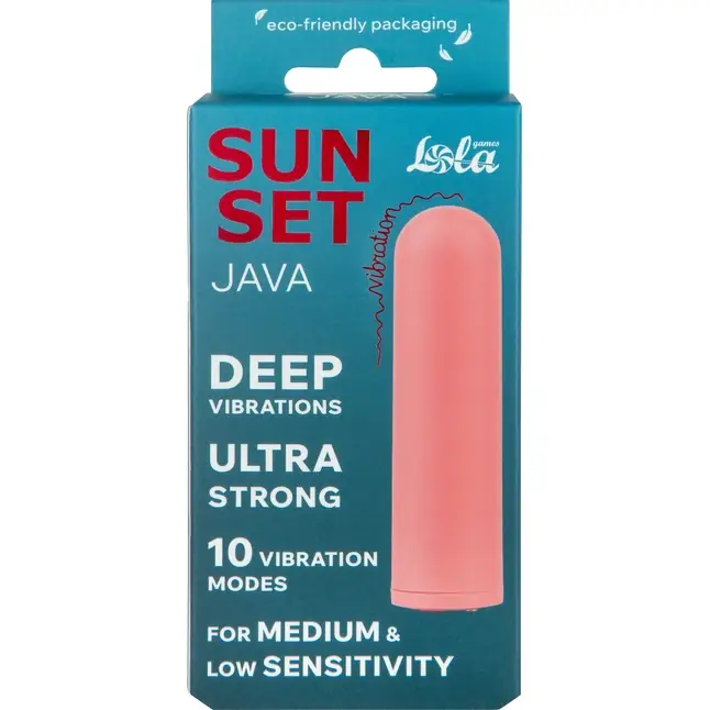 Коралловая вибропуля Java - 7,8 см - Sunset. Фотография 4.