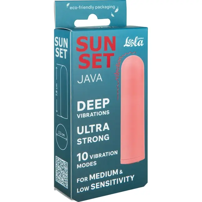 Коралловая вибропуля Java - 7,8 см - Sunset. Фотография 5.